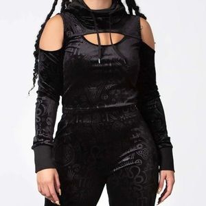 NWOT Killstar Lowkey Velvet Top Size S